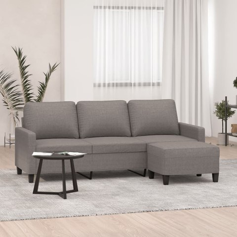 3-osobowa sofa z podnóżkiem, taupe, 180 cm, tkaniną