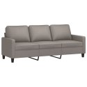 3-osobowa sofa z podnóżkiem, taupe, 180 cm, tkaniną