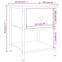 Szafka nocna, dąb sonoma, 34x35,5x45cm, materiał drewnopochodny