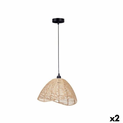 Lampa Sufitowa Naturalny Rattan 60 W Stożkowa 220 -240 V 34 x 20 x 30 cm (2 Sztuk)