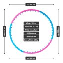 MAXXIVA Obręcz do masażu Hula Hoop, 100 cm, niebiesko-różowa