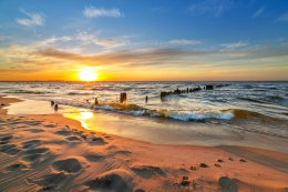 Obraz Wieloczęściowy Morze Bałtyckie O Zachodzie Słońca