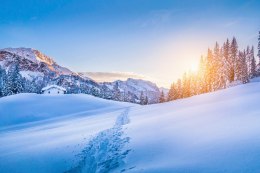 Obraz Wieloczęściowy Alpy Zimą 3D