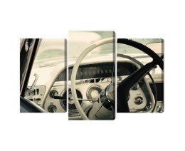 Obraz Wieloczęściowy Wnętrze Klasycznego Amerykańskiego Samochodu