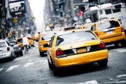 Obraz Wieloczęściowy Taksówki Na Ulicach Nowego Jorku
