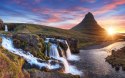 Obraz Wieloczęściowy Góra Kirkjufell Z Wodospadami