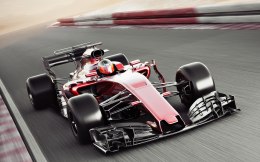 Obraz Wieloczęściowy Samochód Formuły 1 Na Torze