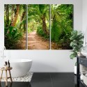 Obraz Wieloczęściowy Ścieżka W Tropikalnym Lesie 3D