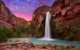 Obraz Wieloczęściowy Wodospady Havasupai