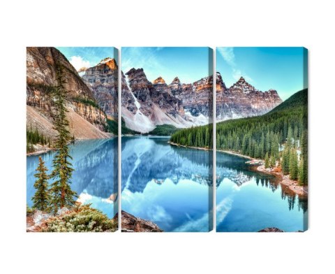 Obraz Wieloczęściowy Jezioro Moraine W Parku Narodowym Banff, Kanada