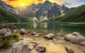 Obraz Wieloczęściowy Morskie Oko W Tatrach O Zachodzie Słońca 3D