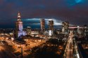 Obraz Wieloczęściowy Panorama Centrum Warszawy Nocą