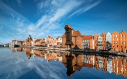 Obraz Wieloczęściowy Panorama Gdańska Z Widokiem Na Rzekę