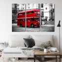 Obraz Wieloczęściowy Autobus Piętrowy W Londynie