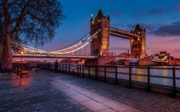 Obraz Wieloczęściowy Tower Bridge W Londynie O Zachodzie Słońca