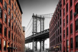 Obraz Wieloczęściowy Widok Na Most Manhattan Bridge Z Ulicy Washington Street