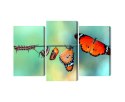 Obraz Wieloczęściowy Kolorowe Gąsienice I Motyle W Skali Makro