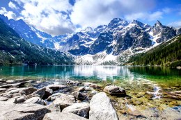 Obraz Wieloczęściowy Jezioro Morskie Oko 3D