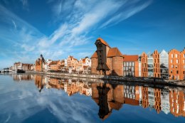 Obraz Wieloczęściowy Panorama Gdańska Z Widokiem Na Rzekę