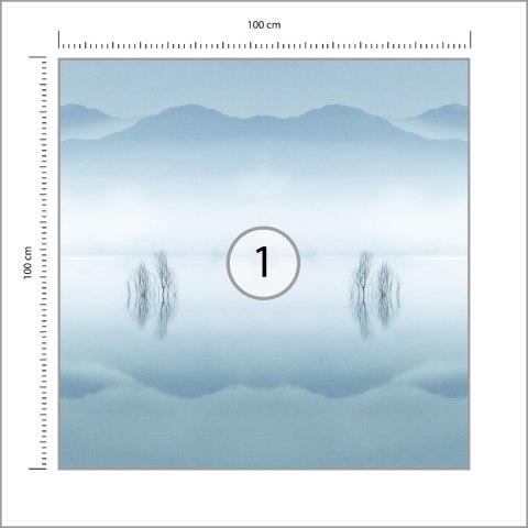 Fototapeta Kwadratowa Błękitna Cisza Autorstwa Jose Beuta