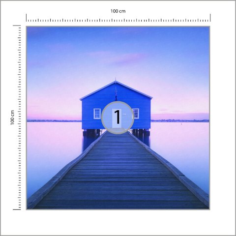 Fototapeta Kwadratowa Boathouse Autorstwa Richarda Vandewalle&#039;a