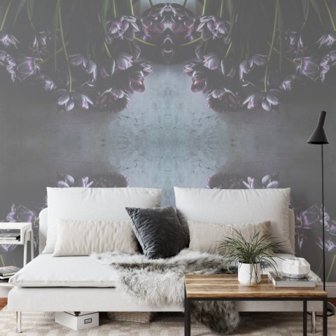 Fototapeta Kwadratowa Czarny Tulipan