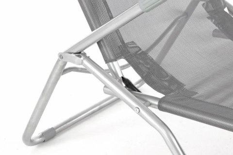 Regulowany leżak ogrodowy - szare