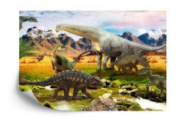 Fototapeta Realistyczne Dinozaury Nad Rzeką