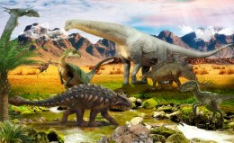 Fototapeta Realistyczne Dinozaury Nad Rzeką