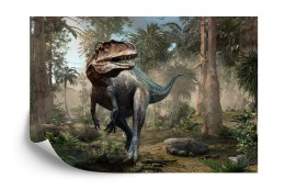 Fototapeta Realistyczny Dinozaur I Palmy