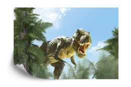 Fototapeta Wielki Dinozaur T-Rex I Palmy