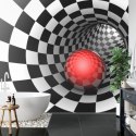 Fototapeta 3D Tunel - Szachownica