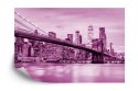 Fototapeta Brooklyn Bridge Nyc W Kolorze Różowym