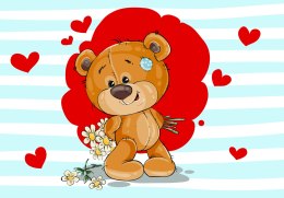 Fototapeta The Big Heart Bears: Bradley Ma Kwiaty