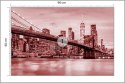 Fototapeta Brooklyn Bridge Nyc W Czerwieni