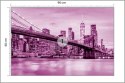 Fototapeta Brooklyn Bridge Nyc W Kolorze Różowym