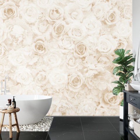 Fototapeta Kwiatowy Wyblakły Vintage Sepia