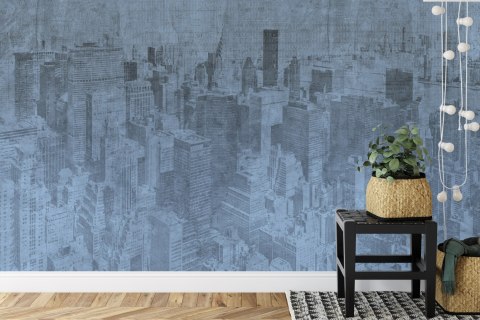 Fototapeta Nowy Jork Grunge I Niebieski