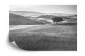 Fototapeta Rolling Hills Faded Vintage W Czerni I Bieli