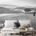 Fototapeta Rolling Hills Faded Vintage W Czerni I Bieli