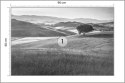 Fototapeta Rolling Hills Faded Vintage W Czerni I Bieli