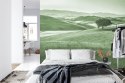 Fototapeta Rolling Hills Faded Vintage W Kolorze Zielonym