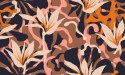 Fototapeta Abstract Jungle Plants Pattern. Creative Collage Contemporary Floral Seamless Pattern. Fashionable Template For Desig