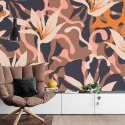 Fototapeta Abstract Jungle Plants Pattern. Creative Collage Contemporary Floral Seamless Pattern. Fashionable Template For Desig