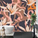 Fototapeta Abstract Jungle Plants Pattern. Creative Collage Contemporary Floral Seamless Pattern. Fashionable Template For Desig