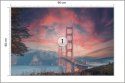 Fototapeta Beautiful View Of Golden Gate Bridge In Background Of Mountains During Sunset