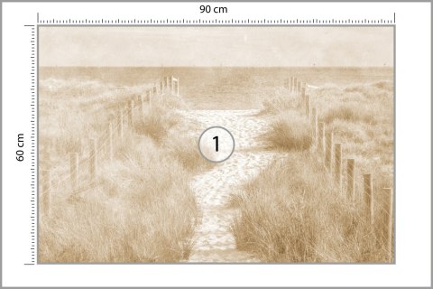 Fototapeta Chodźmy Na Plażę Faded Vintage Sepia