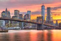 Fototapeta Lower Manhattan Skyline And Brooklyn Bridge