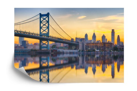 Fototapeta Philadelphia Sunset Skyline Refection