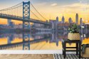 Fototapeta Philadelphia Sunset Skyline Refection